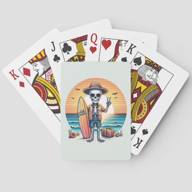 Hello Summer - Surfer Playing Cards (Back)