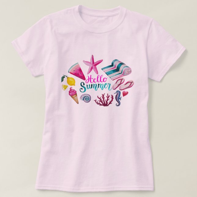 Hello Summer T-Shirt (Design Front)