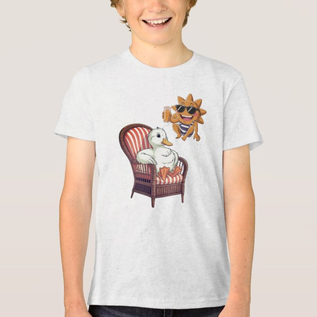 Hello summer  Tri-Blend shirt (Front)