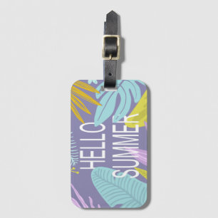 Hello Summer Tropical Luggage Tag