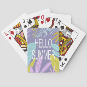 Hello Summer Tropical Playing Cards