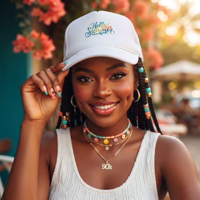 Hello Summer Trucker Hat (Creator Uploaded)