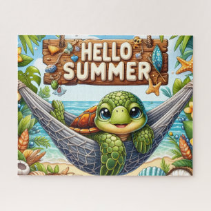 Hello Summer Turtle Jigsaw Puzzle