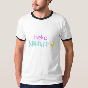 Hello Summer Typography T-Shirt