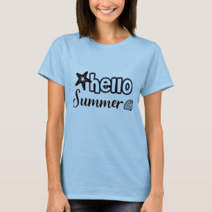 Hello Summer Typography T-Shirt