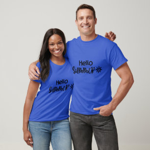 Hello Summer Typography T-Shirt