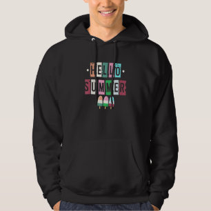 Hello Summer Vacation Ice Cream Paraprofessional Hoodie