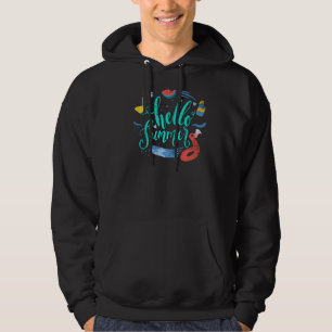 Hello Summer Vacation Ice Cream Popsicle Ice Lolly Hoodie
