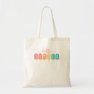 Hello Summer Vacation Ice Cream Popsicle Ice Lolly Tote Bag