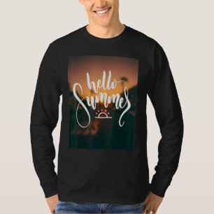 Hello Summer Vacation Ice Cream Sun Beach Men Kids T-Shirt