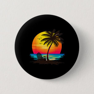 Hello Summer Vibes Vacation Mens Womens Beach Crui 6 Cm Round Badge