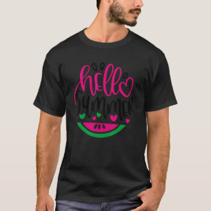 Hello Summer Watermelon Beach Summer Vacation T-Shirt