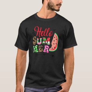 Hello Summer Watermelon Cute Summer Vacation T-Shirt