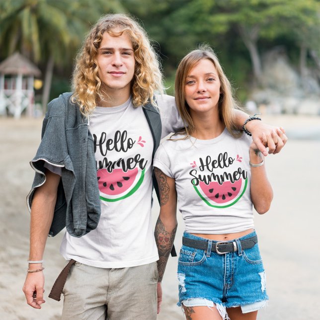 Hello Summer Watermelon Fruit Vacation Season T-Shirt (Creator Uploaded)