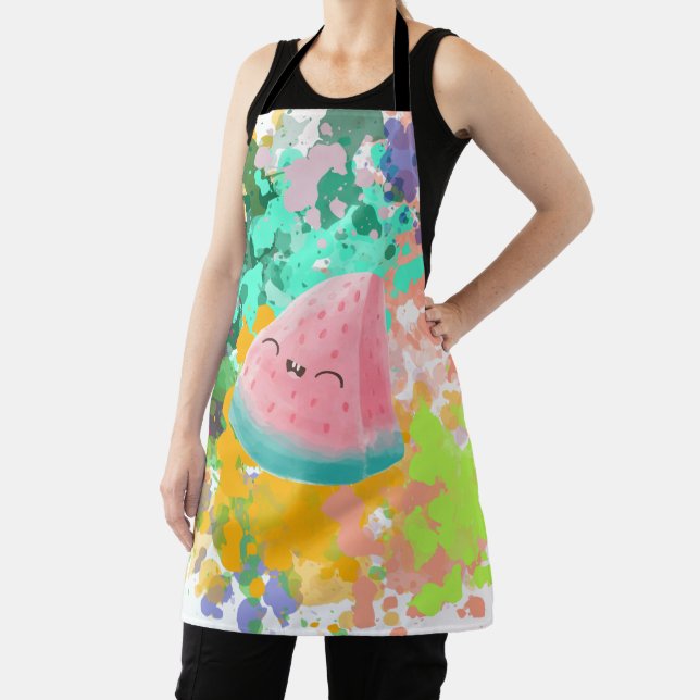 Hello Summer - Watermelon Happy Fruit design Apron (Insitu)