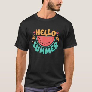 Hello Summer Watermelon Shirt Melon Fruit Tee Hell