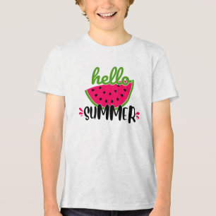 Hello Summer Watermelon Tri-Blend Shirt