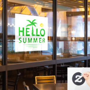Hello Summer Window Cling