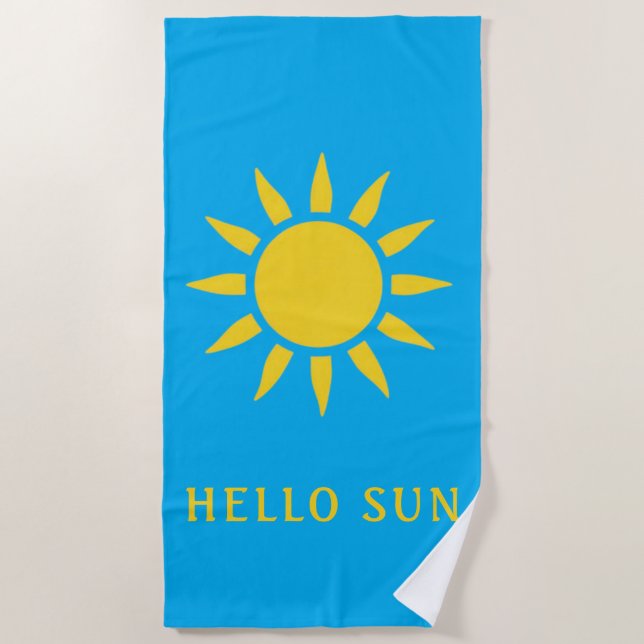Hello Sun Beach Towel (Front)