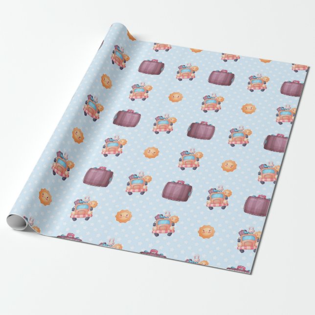 Hello Sun My Best Friend Pattern Wrapping Paper (Unrolled)