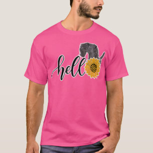 Hello Sunflower Kerry Blue Terrier  T-Shirt