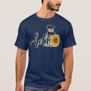 Hello Sunflower Miniature Schnauzer 2  T-Shirt