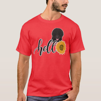 Hello Sunflower Portuguese Water Dog  T-Shirt