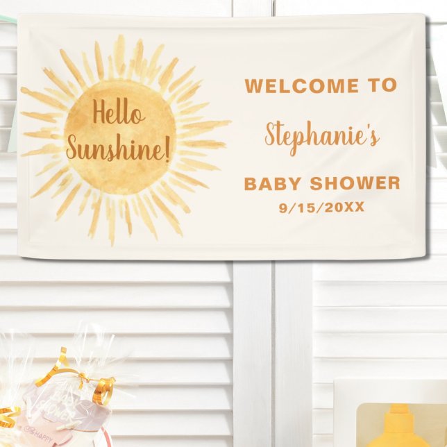 Hello Sunshine Baby Shower  Banner (Creator Uploaded)