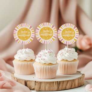 Hello Sunshine Boho Baby Shower Sticker