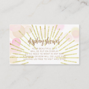 Hello Sunshine Boho Modern Happy Baby Girl Shower Enclosure Card