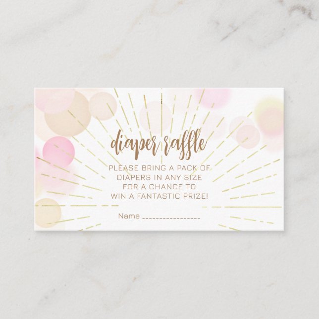 Hello Sunshine Boho Modern Happy Baby Girl Shower Enclosure Card (Front)