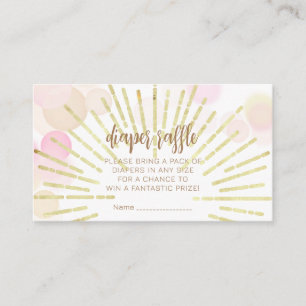 Hello Sunshine Boho Modern Happy Baby Girl Shower Enclosure Card