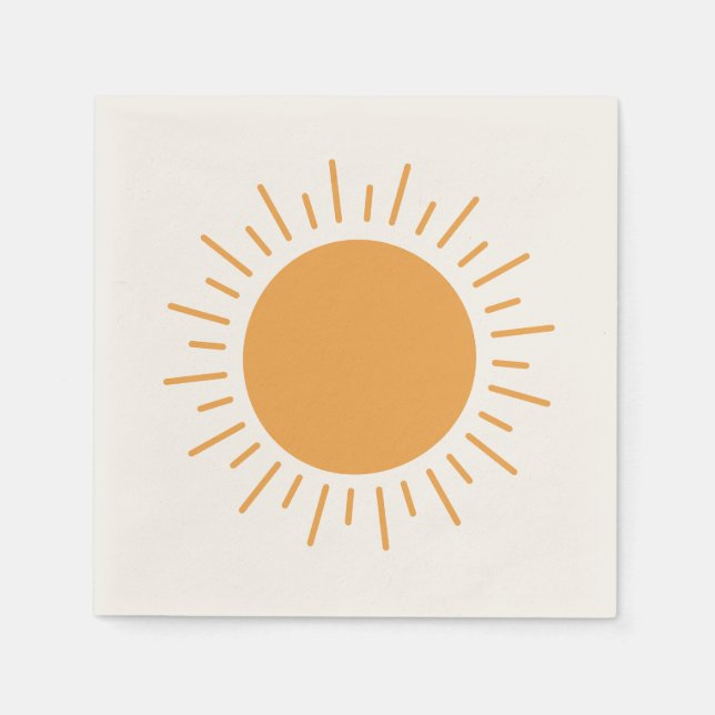Hello sunshine cute boho shower napkins (Front)