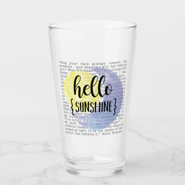 Hello Sunshine Glass (Front)