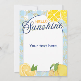 Hello Sunshine Invitation