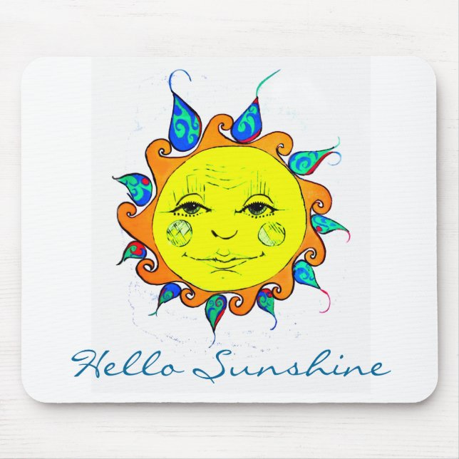 Hello Sunshine Mouse Mat (Front)