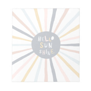 Hello Sunshine Notepad