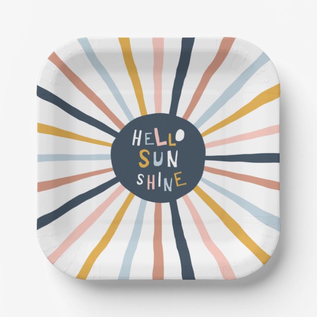 Hello Sunshine Paper Plate (Front)
