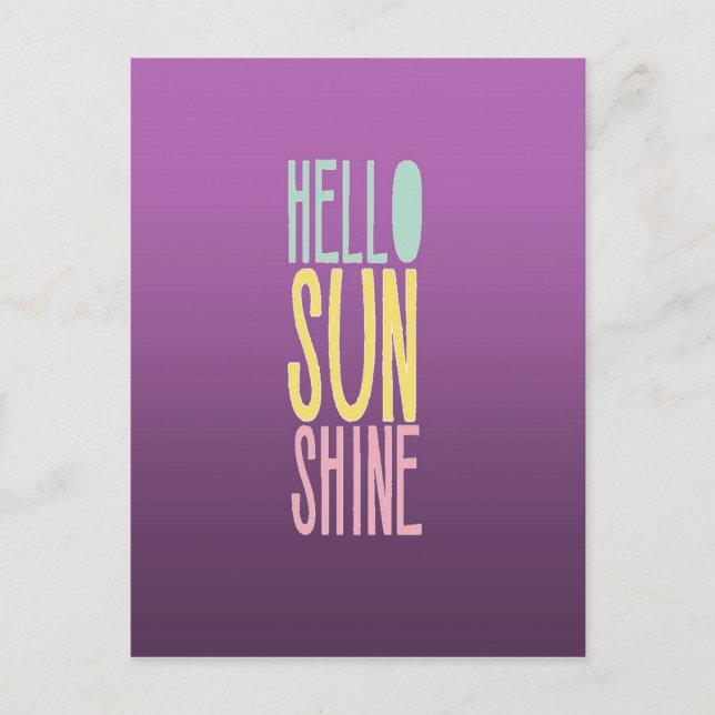 Hello Sunshine Postcard (Front)