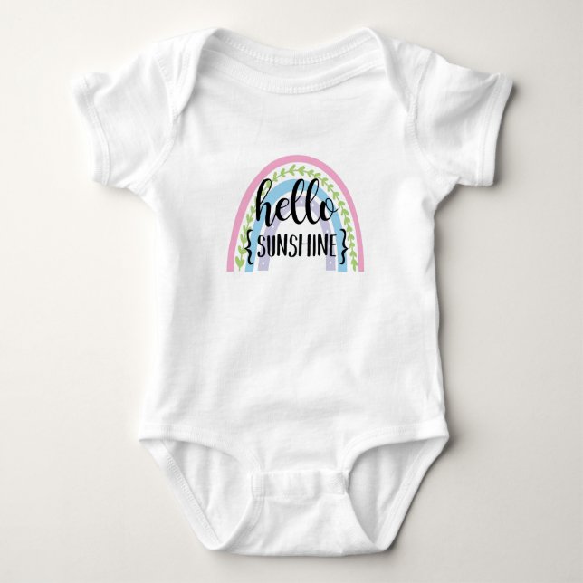 Hello Sunshine rainbow bodysuit (Front)