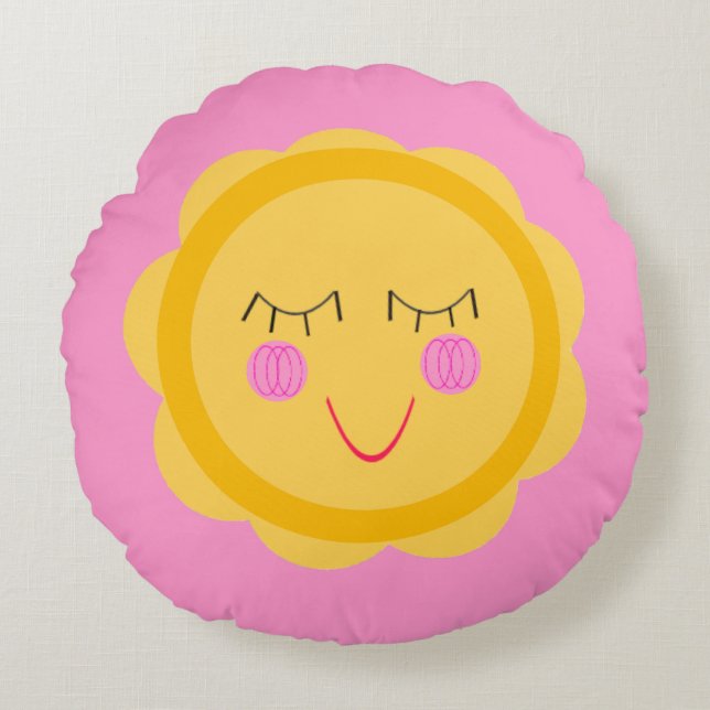 Hello, Sunshine! Round Cushion (Front)