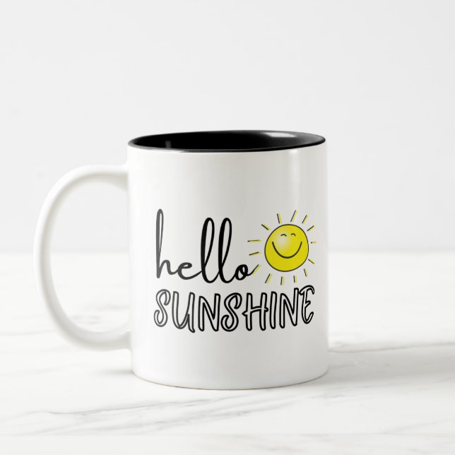 Hello Sunshine Spring Two-Tone Coffee Mug (Left)