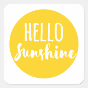 Hello Sunshine Square Sticker