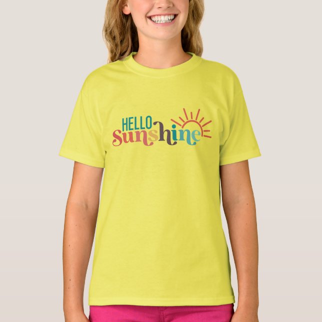 Hello Sunshine Summer Beach Lake T-Shirt (Front)