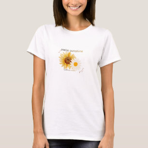 Hello Sunshine Sunflower and Daisy Women's T-Shirt