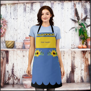 Hello Sunshine Sunflower Floral Apron