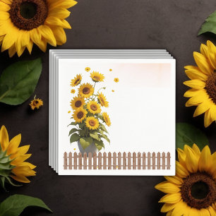 Hello Sunshine Sunflower Garden Baby Shower Napkin