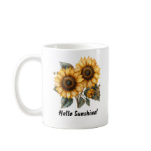 Hello Sunshine Sunflower Mug