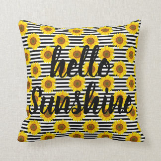 Hello Sunshine Sunflower Pillow