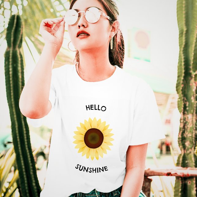 Hello Sunshine Sunflower T-Shirt (Creator Uploaded)